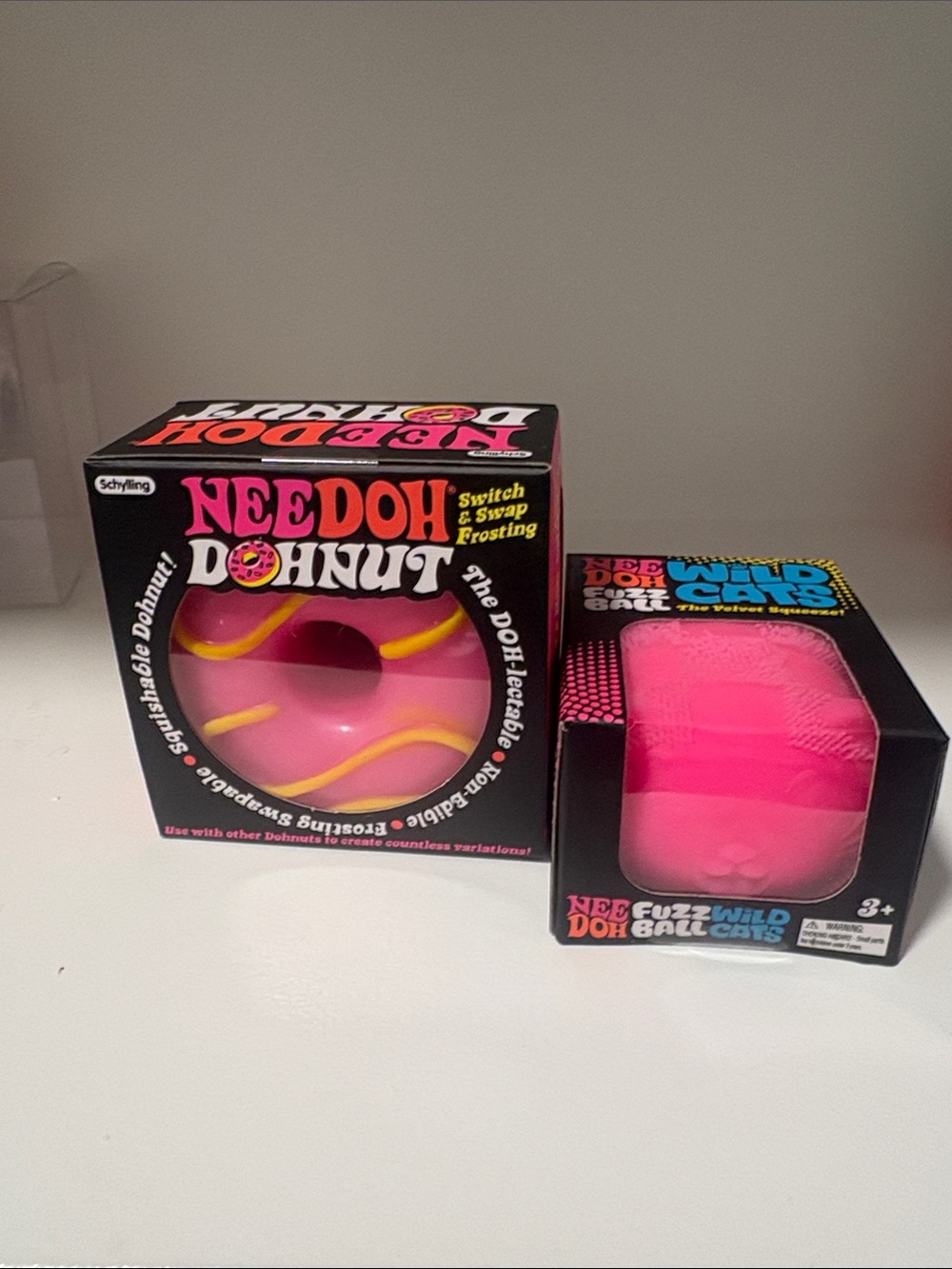 1 NeedOh Dohnut & 1 Needoh Wildcat, one suprise crunchy squish comes as well.